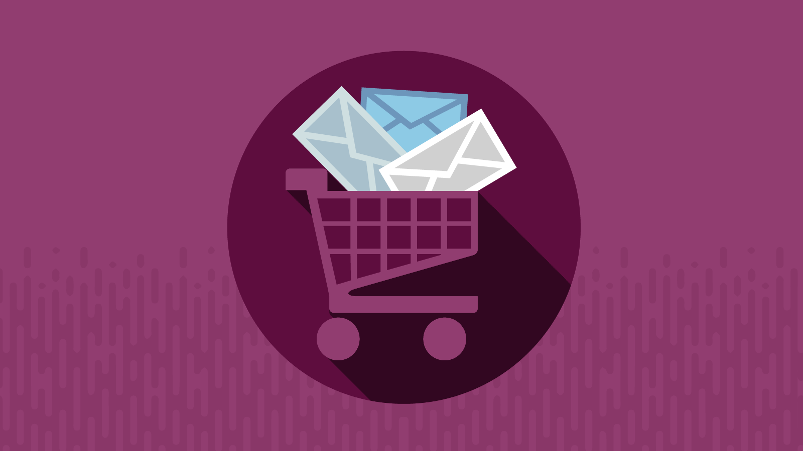 Shopping cart with retail emails inside