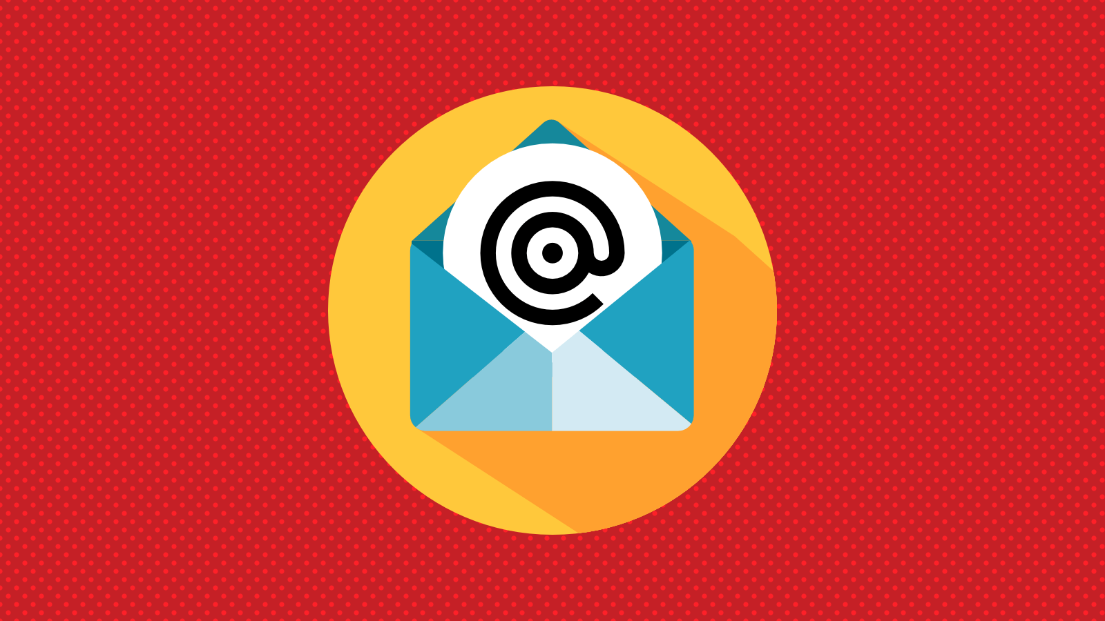 Email envelope with Sinch Mailgun logo - target with @ symbol