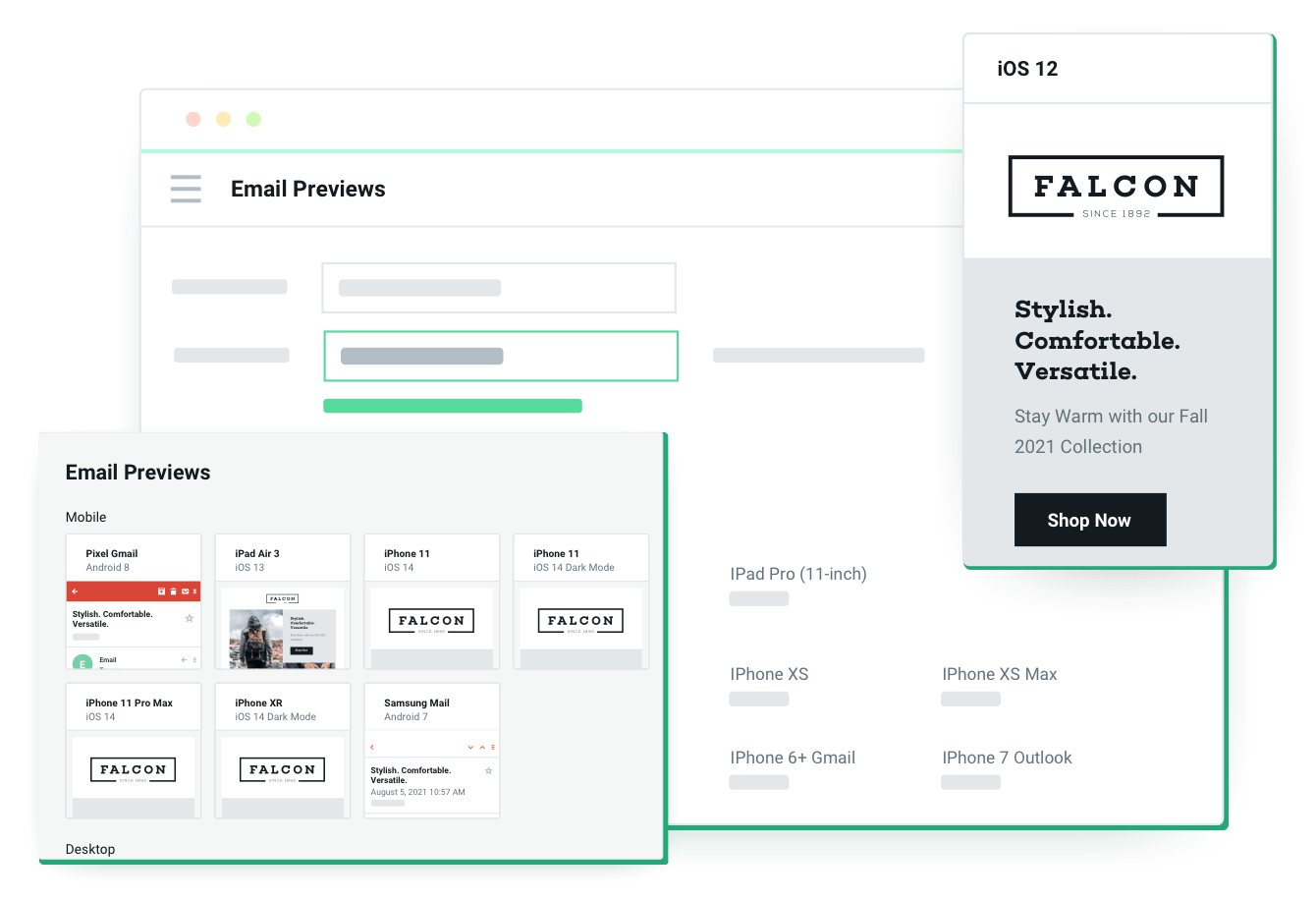 Email previews for all clients