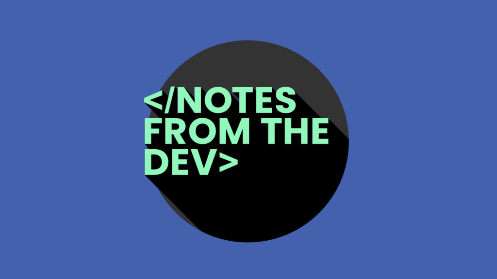 Notes from the Dev logo blue