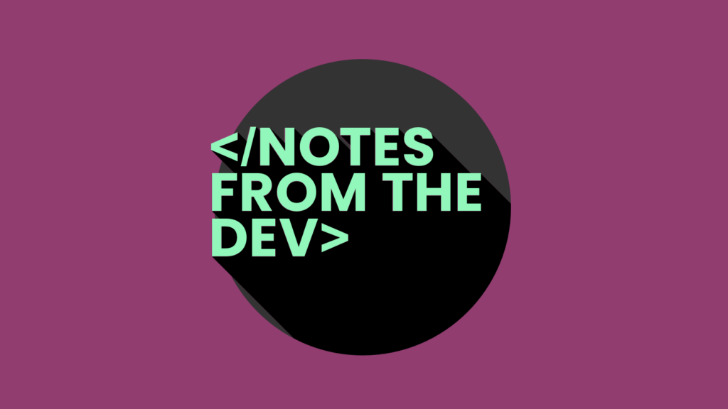 Notes from the Dev logo purple