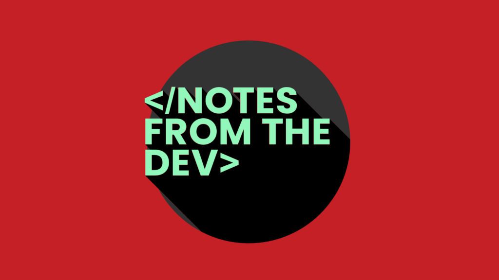 Notes from the Dev logo red