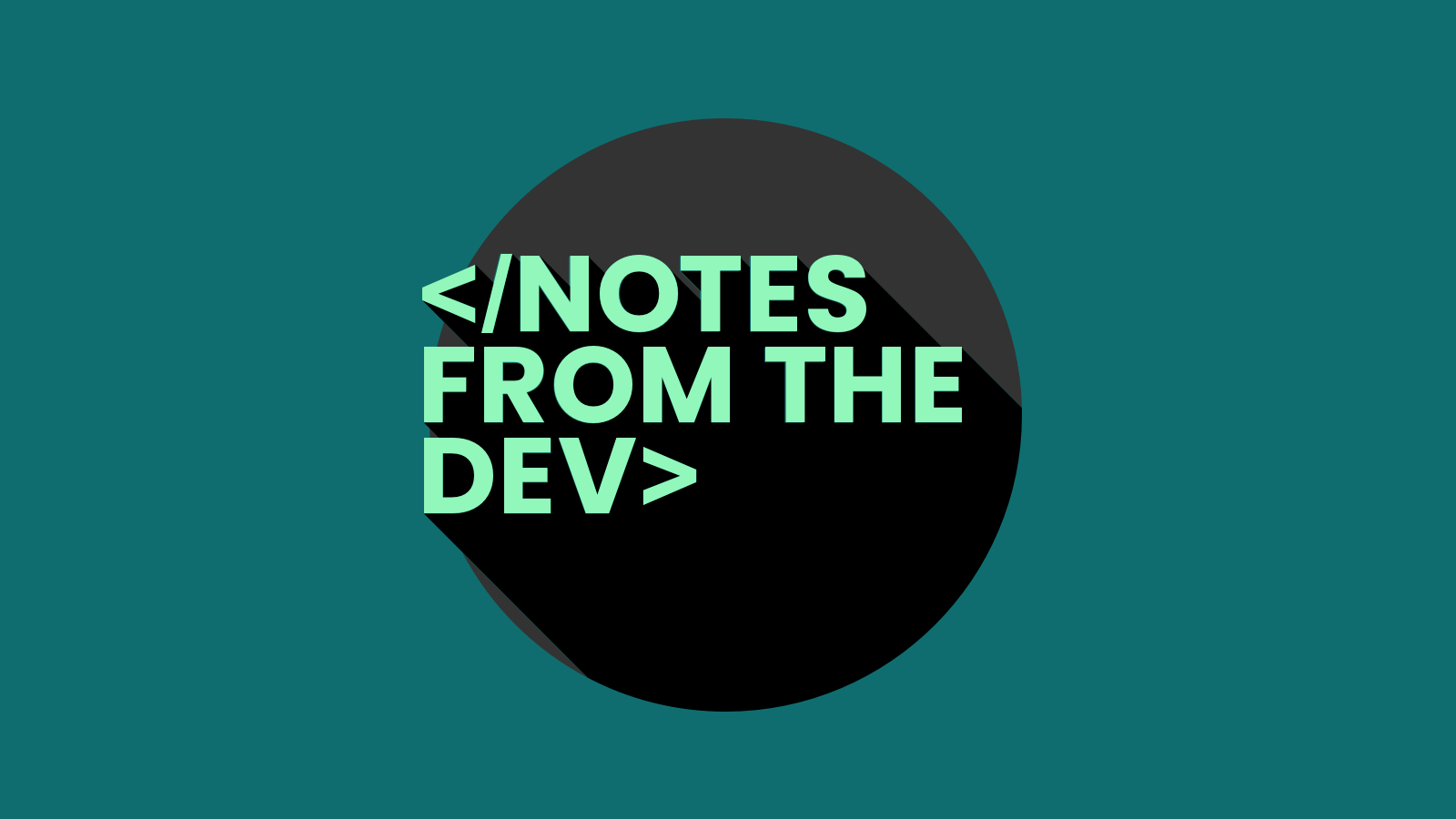 Notes from the Dev logo teal